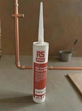 RS PRO Silicone Sealant 310ml Tube Non-Corrosive Rubber RS 494-102 White.