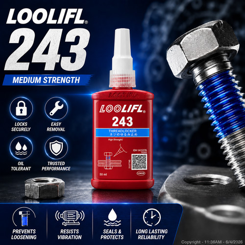 Premium 243 thread lock bolt - thread,