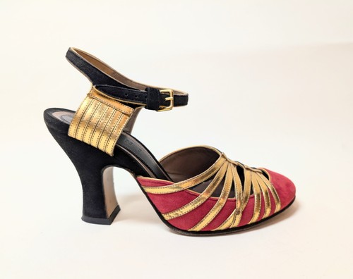Marni flapper heels black - black, red