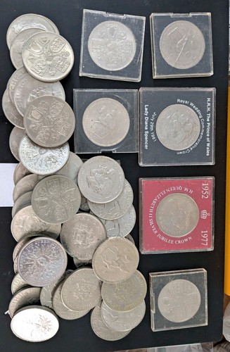 British commemorative crowns - british,