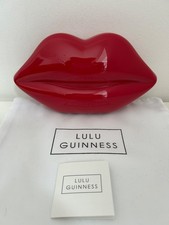 Lulu Guinness Small Red Perspex Acrylic Lips Clutch Bag
