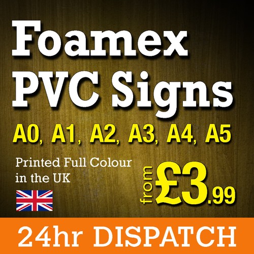 Foamex foam board - signs, rigid