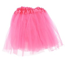 Zac's Alter Ego Lady Girls Women Fluorescent Pink Tutu Skirt Fancy Dress Party