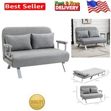 Sleek Faux Suede 2-Seater Sofa