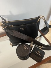 Michael Kors Jet Set Logo Crossbody Bag with Apple Air Pod/Pro case - Black