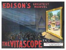 Thomas Edison Marvel Vitascope Movie Theater Buffalo NY 1896 Poster Art Print
