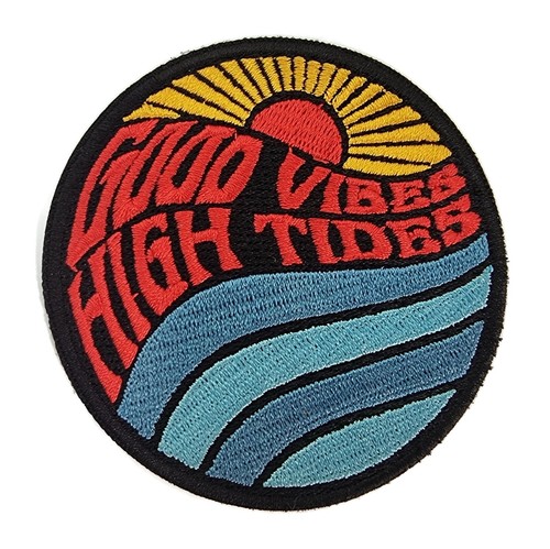 Embroidered patch good vibes - good,
