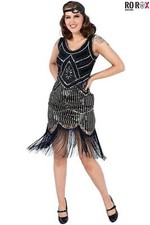 1920's Flapper Dress for Cocktail Party - Women's Fancy Dress with Sequin Fringe
