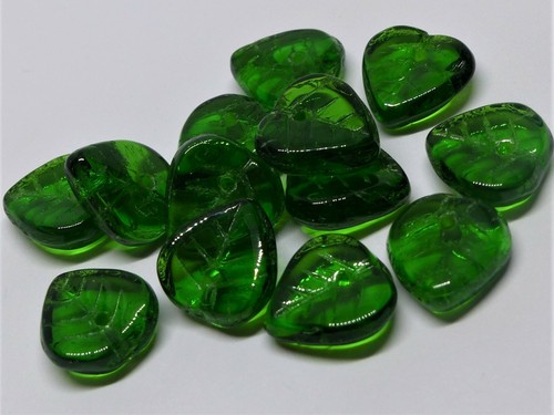 Heart shape czech glass - 9(mm),