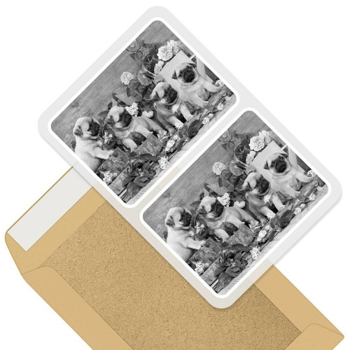 Rectangle stickers 10cm - stickers, bw