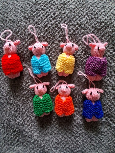 Hand knitted xmas decorations - xmas,