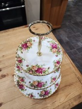 Royal Albert OLD COUNTRY ROSES  three tier cake stand