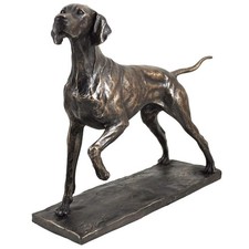 Pointer Dog Sculpture Signed