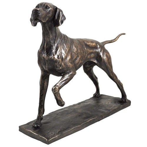 Pointer dog sculpture signed - pointer,