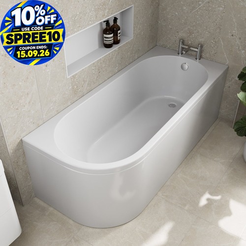 Shaped shower bath right - j,