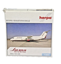 Herpa Wings Number 510875 Air Berlin BAe 146-300 Model Scale 1:500 Diecast Boxed