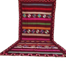 Vintage Moroccan Rug Handmade Kilim Kilim Wool Tribal Azilal Rug Berber Carpet