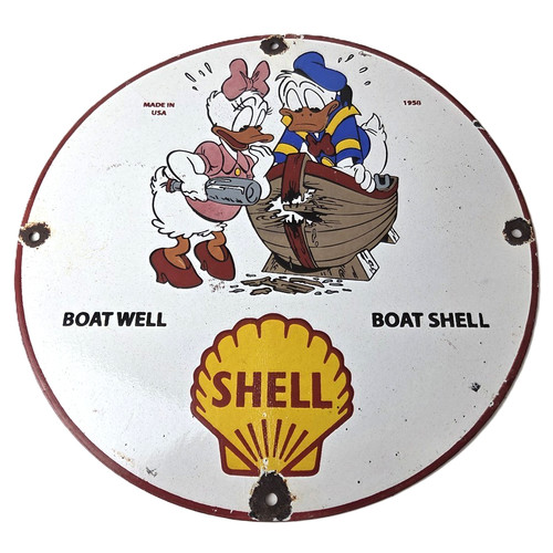 Vintage boat shell gasoline - boat,