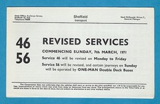 Bus Timetable Leaflet 1971 -