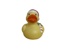 Yellow Santa Rubber Duck - Collectible Bath Toy