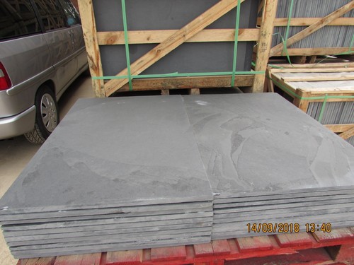 Black slate paving - black, patio