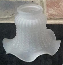  Vintage Frosted White glass