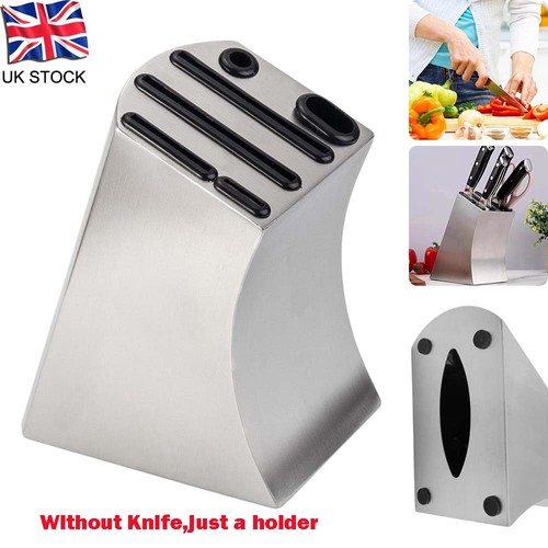 Stainless steel knife - stainless, block