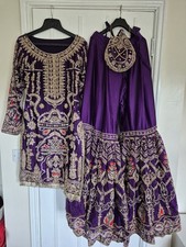 Royal Purple Heavy Embroidered