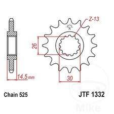 JT Front Sprocket 17 Tooth 525