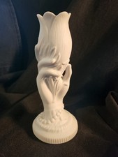Beautiful Vintage Portmeirion Porcelain Hand And Tulip Vase Parian Ware Ex. Con.