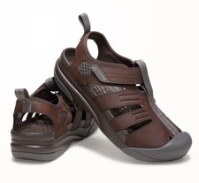 Crocs Men's Yukon Fisherman Sandals Espresso US Sizes 8 9 10 11