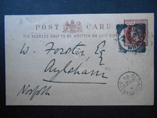 1894 OLD HUNSTANTON KINGS LYNN AYLSHAM Norfolk Postmarks ex JCF Haze to W Foster