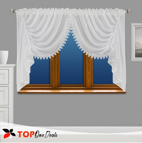 Voile net curtains with white - voile,
