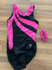 GYMNASTIC SNOWFLAKE PINK SUNFIRE LEOTARD AGE 11-13(32") EXCELLENT CONDITION