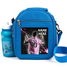 Personalised Messi Lunch Bag Boys School Insulated Lunch Lunchbox Football NL47