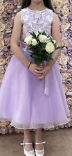 True Bride C570 Heather Ivory Lilac bridesmaid dress age 9 Adults Available too
