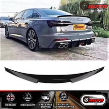 Audi A6 S6 C8 Saloon Rear M4 Style Boot Lip Spoiler Wing Kit Gloss Black 2018+
