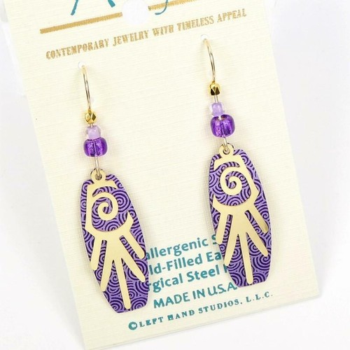Adajio earrings purple swirls - adajio,