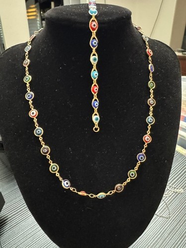 Evil eye necklace - &, bracelet
