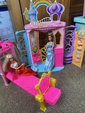 Barbie Doll Dreamtopia Castle Rainbow Cove fold and go house 