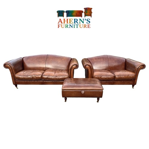 Pair tan brown leather - pair, of