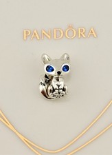 New Genuine Authentic Pandora Sterling Silver Blue-Eyed Fox Charm 799096C01