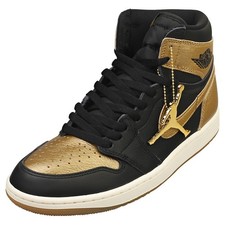 Nike Air Jordan 1 Retro High Og Mens Fashion Trainers in Black Gold