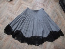 Lovely COAST Prince Of Wales Checked Forever Pleated Fit & Flare Skirt Lace 12