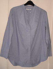 Boden Light Blue 100% Cotton Long Sleeve Button Down Tunic/Shirt Size 12 (WA730)