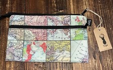 Typo Map Two Zipper Pencil Bag