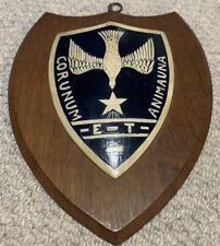 plaque shield crest coat of arms  School University Antique Reclaimed