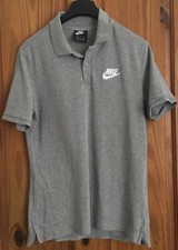 Men’s Size Medium Nike Grey Polo Shirt Embroidered Logo