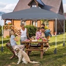 Portable Foldable Outdoor Patio Shelter Commercial Beach Party Event Tent-Gray