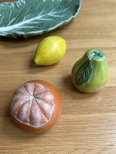Carved Wooden Fruit Set of 3